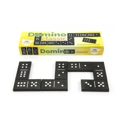 Classic Domino 28ks společenská hra plast v krabičce 21x6x3cm