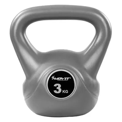 63180 Movit Kettlebell činka, 3 kg, šedá/černá