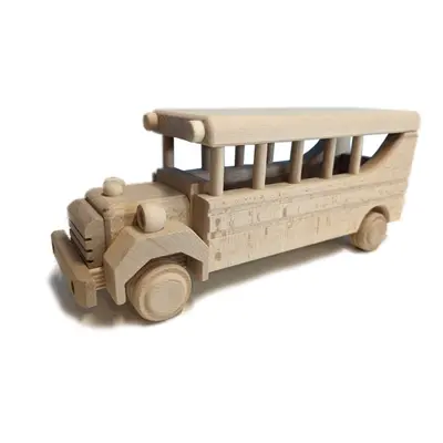 Gaboni 92251 Dřevěný autobus, 30 x 10 x 12 cm