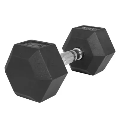 Gorilla Sports Hexagon jednoruční činka pogumovaná, 12,5 kg 76728