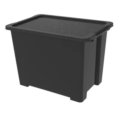 Rotho 92361 ROTHO Úložný box s víkem EVO EASY 65 L, plast, černý