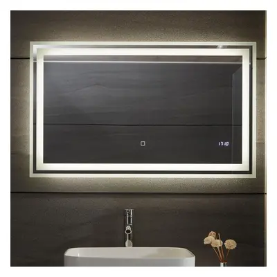 Aquamarin Koupelnové zrcadlo s LED osvětlením, 100 x 60 cm