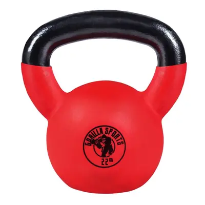 Gorilla Sports kettlebell činka, pogumovaný povrch, 22 kg