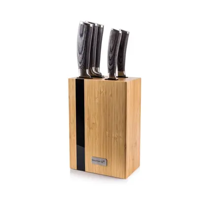 G21 73831 G21 sada nožů Gourmet Rustic, 5 ks + bambusový blok