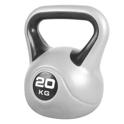 Gorilla Sports Kettlebell činka, vinylová, černá, 20 kg