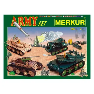 MERKUR Army Set Stavebnice 62 vrstvy v krabici 36x27x5,5cm