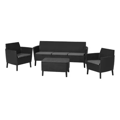 Allibert SALEMO 3 seater Zahradní polyratanový set - grafit