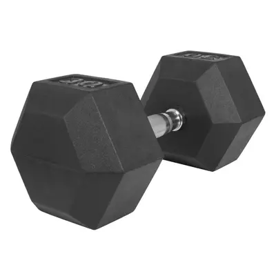 Gorilla Sports Hexagon jednoruční činka pogumovaná, 30 kg 76735