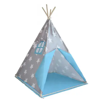 Infantastic 74166 Dětský stan teepee, modro/šedý, bez příslušenství