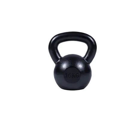 Gorilla Sports Kettlebell činka, litinová, černá, 16 kg