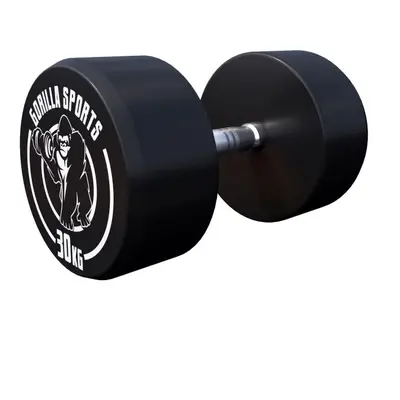 Gorilla Sports Jednoruční činky černo/bílé, 2 x 30 kg