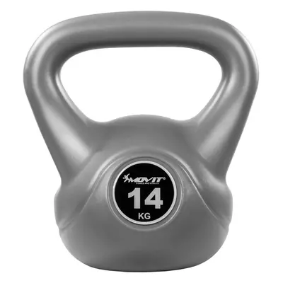 63187 Movit Kettlebell činka, 14 kg, šedá/černá