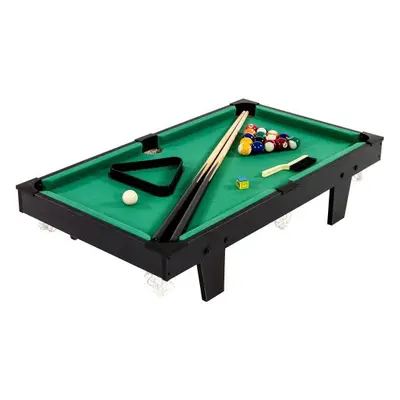 GamesPlanet® 11760 Mini kulečník pool s příslušenstvím 92 x 52 x 19 cm - černá