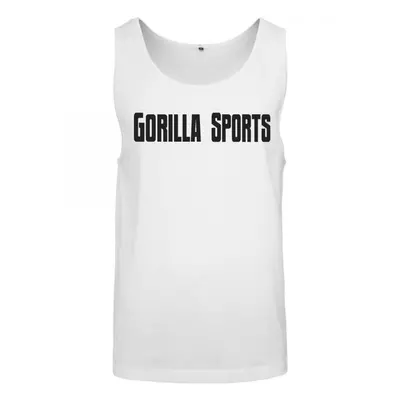 Gorilla Sports Sportovní volné tílko, bílé, XS