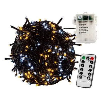 VOLTRONIC® 67405 Vánoční řetěz 5 m, 50 LED, teple/stud.bílý+ovladač