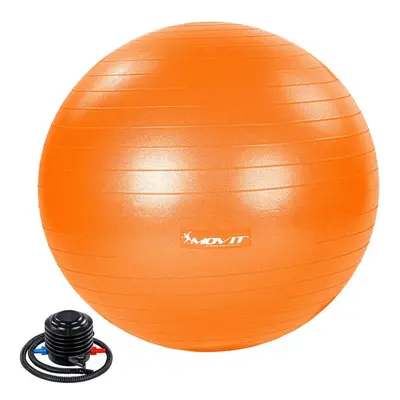 MOVIT Gymnastický míč s nožní pumpou, 55 cm, oranžový