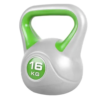 Gorilla Sports Kettlebell činka, vinylová, sv. zelená, 16 kg