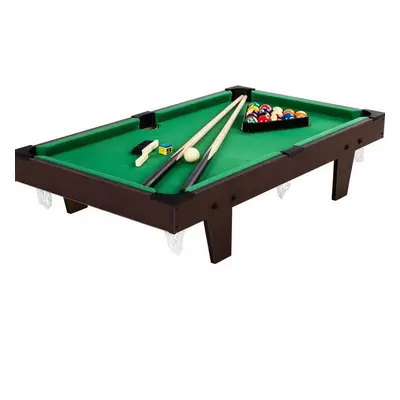 GamesPlanet® 40542 Mini kulečník pool s příslušenstvím 92 x 52 x 19 cm, hnědá