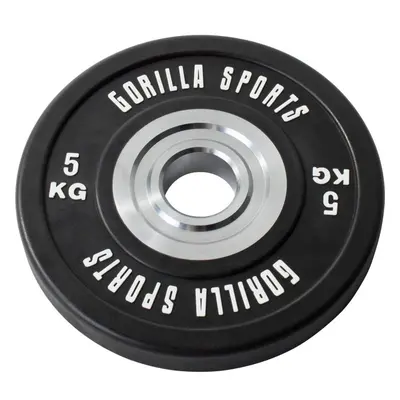 Gorilla Sports Zátěžový kotouč, pogumovaný, 5 KG