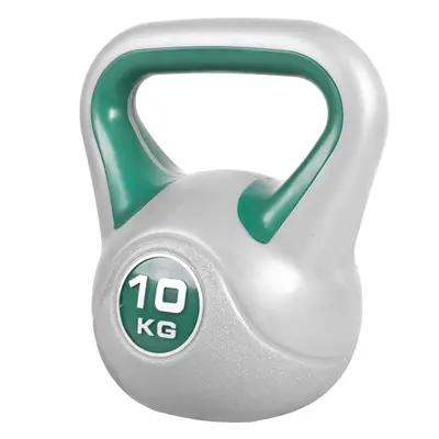 Gorilla Sports Kettlebell činka, vinylová, zelená, 10 kg