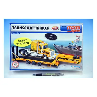 Teddies Monti 46 Transport Trailer Western Star Stavebnice 1:48 v krabici 32x20,5x7,5cm