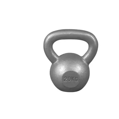 Gorilla Sports kettlebell činka, litinová, šedá, 20 kg