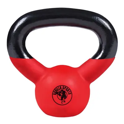 Gorilla Sports kettlebell činka, pogumovaný povrch, 2 kg