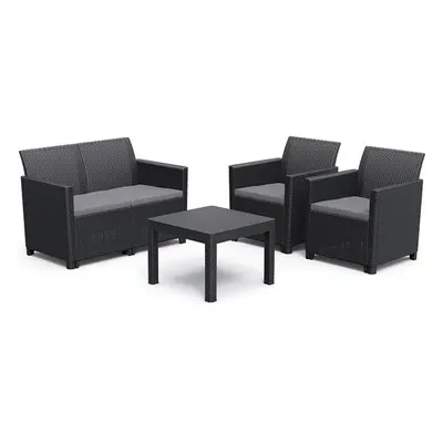 Allibert 91120 CLAIRE 2 SEATERS SOFA set - grafit