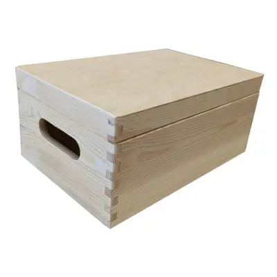 91433 Dřevěný univerzální box s víkem, 30 x 20 x 13 cm