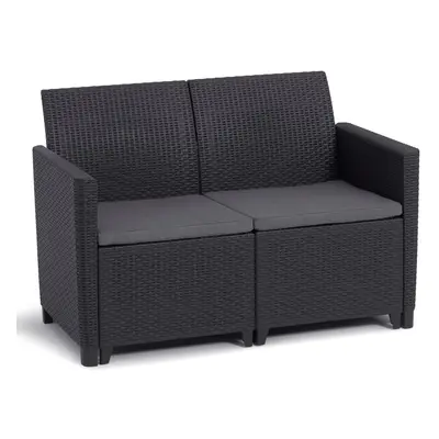 Allibert 91118 CLAIRE 2 SEATERS SOFA - grafit