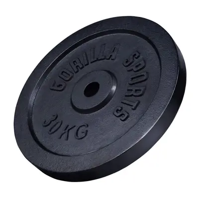 Gorilla Sports Litinový zátěžový kotouč, 30 kg