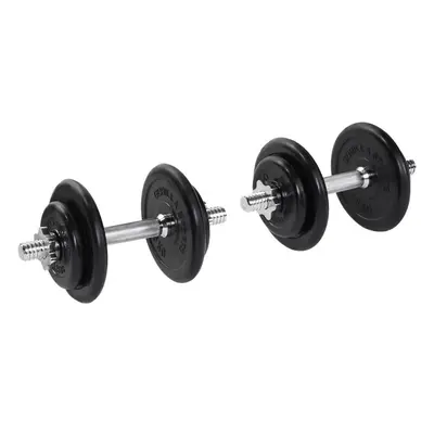 Gorilla Sports činkový set, pogumované kotouče, 20 kg