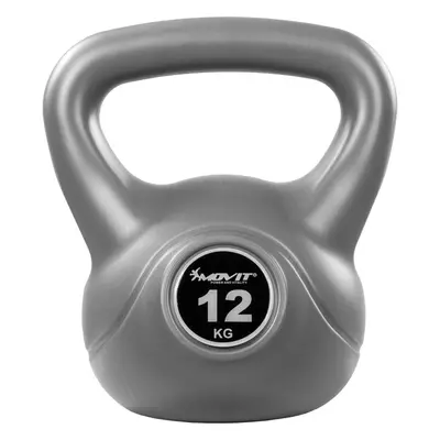 63186 Movit Kettlebell činka, 12 kg, šedá/černá