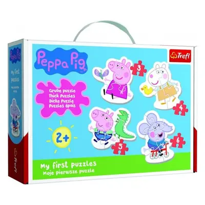 Puzzle pro nejmenší Prasátko Peppa/Peppa Pig 18 dílků v krabici 27x19x6cm 2+