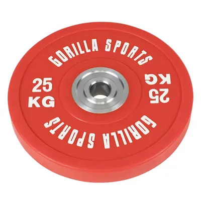 Gorilla Sports Zátěžový kotouč, pogumovaný, 25 KG