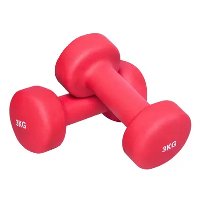 Gorilla Sports Jednoručky na aerobik, 2 x 3 kg, červené