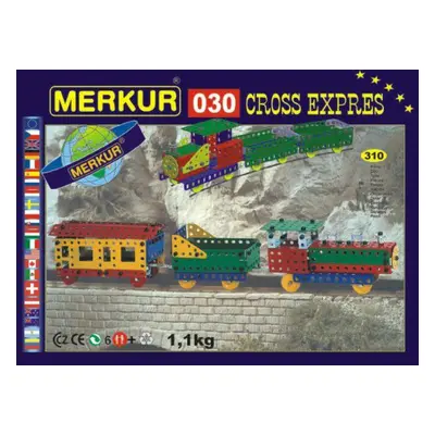 MERKUR Cross expres 030 Stavebnice 10 modelů 310ks v krabici 36x27x3cm