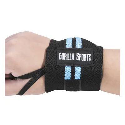 Gorilla Sports Bandáž na zápěstí, černá/modrá, 2 ks