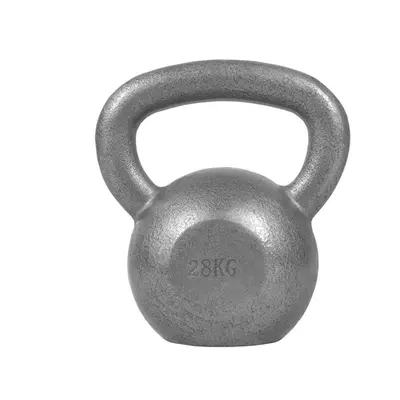 Gorilla Sports kettlebell činka, litinová, šedá, 28 kg