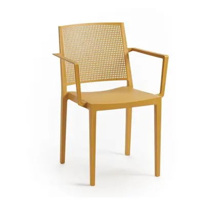 91045 Křeslo GRID ARMCHAIR, hořčicově žlutá, 81 x 57 x 56 cm