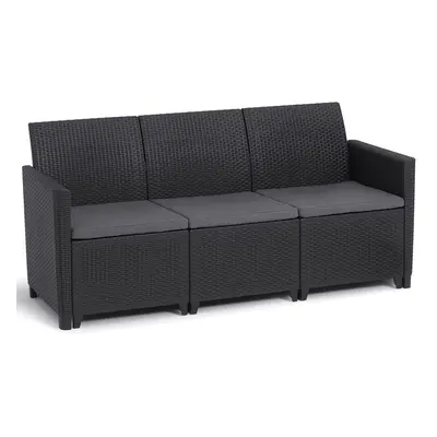 MARIE zahradní sofa pro 3 osoby, grafit