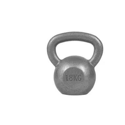 Gorilla Sports Kettlebell činka, litinová, šedá, 18 kg