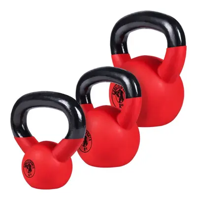 Gorilla Sports Sada kettlebellů, pogumovaný povrch, 24 kg