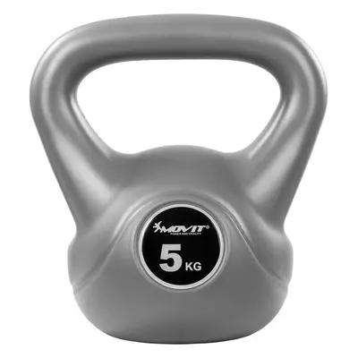 63182 Movit Kettlebell činka, 5 kg, šedá/černá