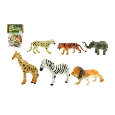 Teddies Zvířátka safari plast 6 ks 16x24x5 cm