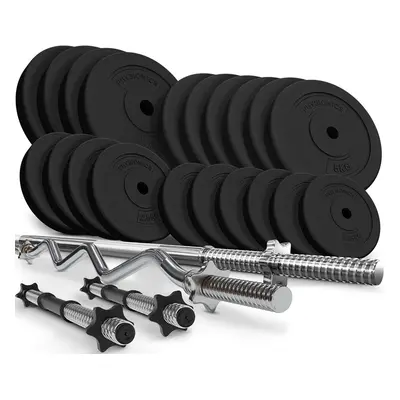 Physionics 91844 PHYSIONIC Vzpěračský set se závažím, hvězdicové zámky 105 kg