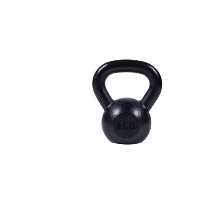 Gorilla Sports kettlebell činka, litinová, černá, 8 kg