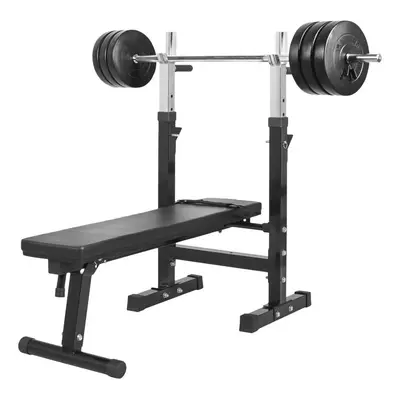 Gorilla Sports Posilovací lavice + nakládací set, 38 kg