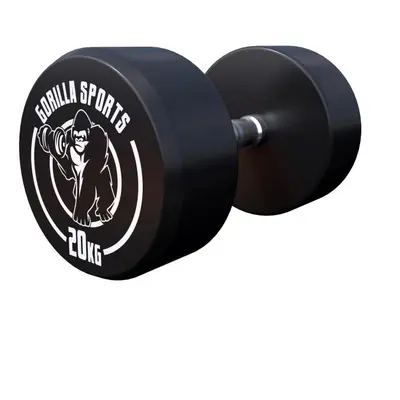 Gorilla Sports Jednoruční činka černo/bílá, 20 kg