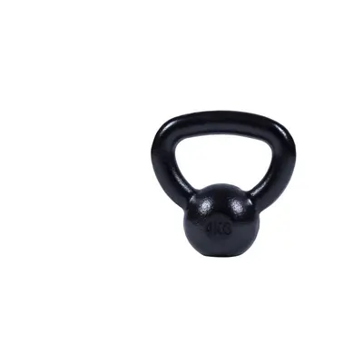 Gorilla Sports Kettlebell činka, litinová, černá, 4 kg